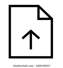 thin line sharp vector icon / file upload