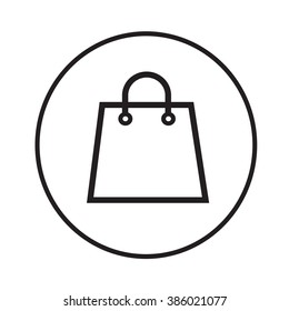 Thin Line Shopping Bag Icon Illustration design