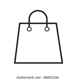 Thin Line Shopping Bag Icon Illustration design
