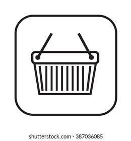 Thin Line Shopping Basket Icon Illustration design