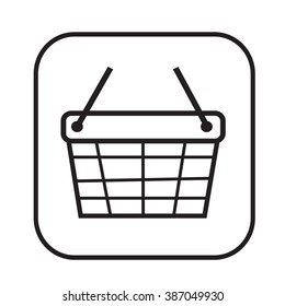 Thin Line Shopping Basket Icon Illustration design