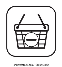 Thin Line Shopping Basket Icon Illustration design