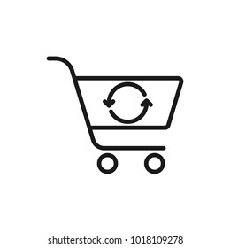 Thin line shopping cart icon set for mobile concepts and web apps.. Collection modern infographic logo and pictogram.