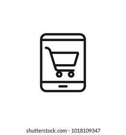 Thin line shopping cart icon set for mobile concepts and web apps.. Collection modern infographic logo and pictogram.