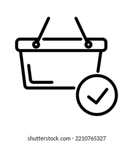 thin line shopping cart icon