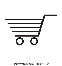 Thin Line Shopping Cart Icon Illustration design