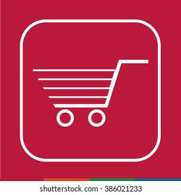 Thin Line Shopping Cart Icon Illustration design