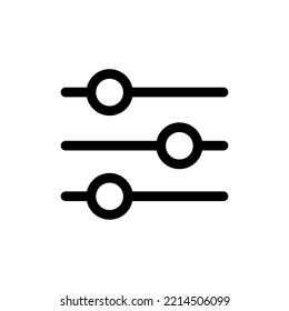 thin line simple equalizer icon