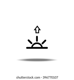 Thin Line Single Icon - Sunrise