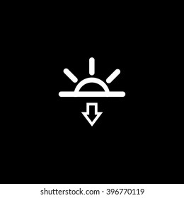 Thin Line Single Icon - Sunset