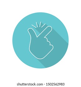 Thin line snap finger like easy flat icon