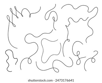 Fondo de Vector abstracto ondulado de línea delgada. Patrón de onda de curva. Plantilla gráfica de rayas. Ilustración vectorial.