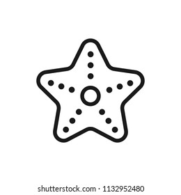 thin line starfish icon