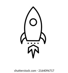 Thin line starship icon vector