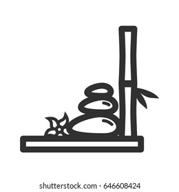 Thin line stone icon