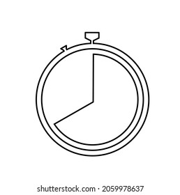Icono de cronómetro de línea delgada.ilustración del vector de cronómetro de contorno
