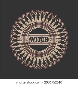 Emblema de estilo de línea delgada para el día de Halloween