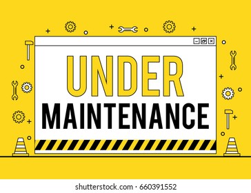 Thin line style under maintenance message banner