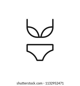 thin line swimsuit icon