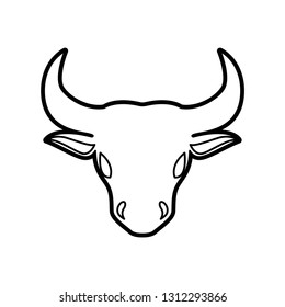 Thin Line Taurus Horoscope Icon
