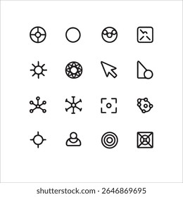 Thin Line Technology and Connection Icons Collection