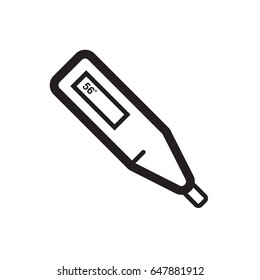 thin line thermometer icon
