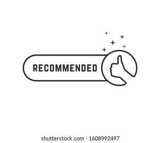 thin line thumb up like recommended logo. flat stroke trend modern advice logotype graphic linear design isolated on white. concept of great recommendation or simple sign of success in business