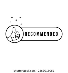 thin line thumb up like recommended logo. flat cartoon trend modern advice logotype graphic linear design isolated on white. concept of great recommendation or simple sign of success in business