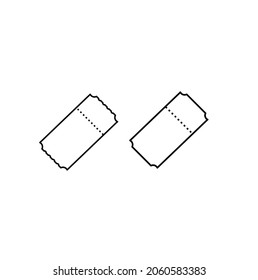 Thin line Ticket icon on white background