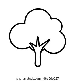 thin line tree icon