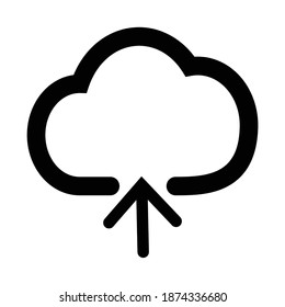 Thin line user cloud icon. Fully editable. Royalty free.