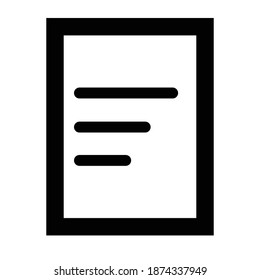 Thin line user document icon. Fully editable. Royalty free.
