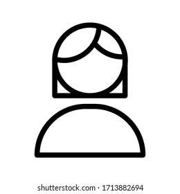 thin line user icon vector isolated color editable flat style on white background. eps 10