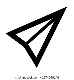 Thin line user paper airplane icon. Fully editable. Royalty free.