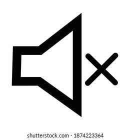 Thin line user speaker volume icon. Fully editable. Royalty free.