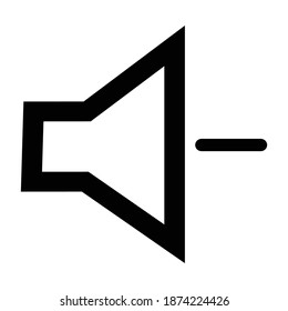 Icono de volumen de altavoz de usuario de línea delgada. Totalmente editable. Libre de regalías.