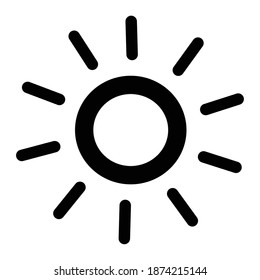 Thin line user sun icon. Fully editable. Royalty free.
	 
