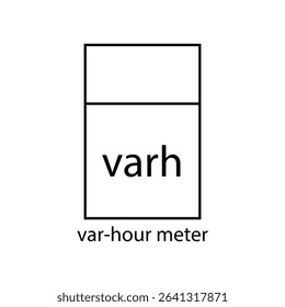 Thin line var hour meter symbol icon design