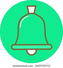 Icono de campana vectorial de línea fina