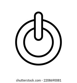 Thin line vector button icon