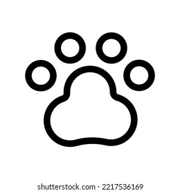 thin line vector foot print icon