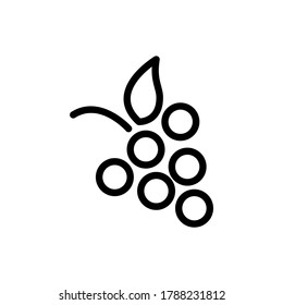 Thin line vector grapes icon