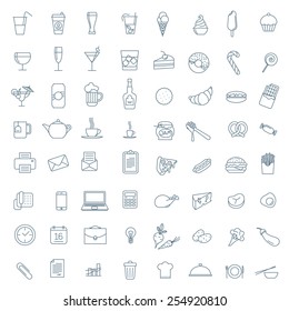 Thin line vector  icon collection. 