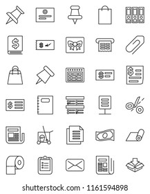 thin line vector icon set - cleaner trolley vector, toilet paper, copybook, schedule, clipboard, pin, certificate, exam, cash, annual report, receipt, binder, fitness mat, document, newspaper, mail thin line vector icon set - cleaner trolley vector, toilet paper, copybook, schedule, clipboard, pin, certificate, exam, cash, annual report, receipt, binder, fitness mat, document, newspaper, mail