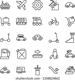 Black White Transport Set Collection Vector Stock Vector (Royalty Free ...