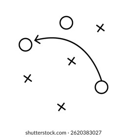 thin line vector icon strategy, map strategy
