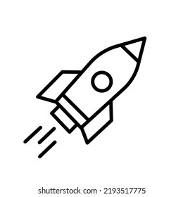 thin line vector rocket icon