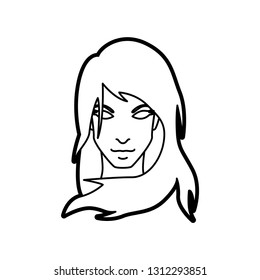 Thin Line Virgo Horoscope Icon