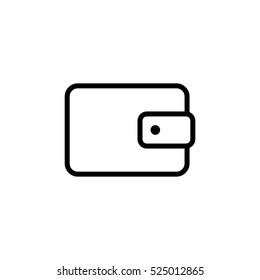 thin line wallet icon on white background