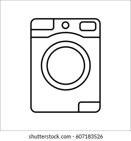 thin line washer icon on white background